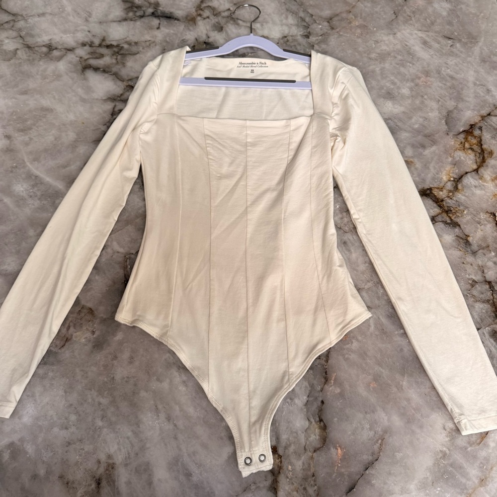 Cream Long Sleeve Bodysuit